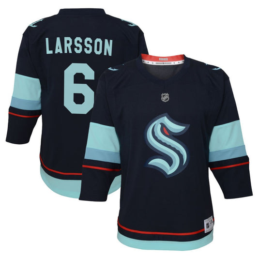 Adam Larsson Seattle Kraken Youth Home Replica Jersey - Navy